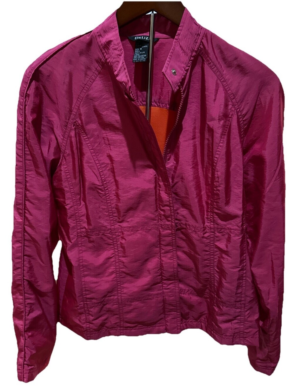 Vintage 60s 70s Full Zip Women’s Jacket Size Medium Pink